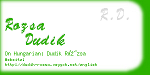 rozsa dudik business card